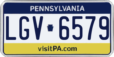 PA license plate LGV6579