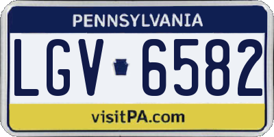 PA license plate LGV6582