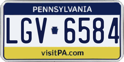 PA license plate LGV6584