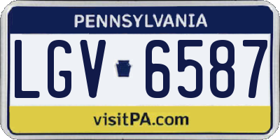 PA license plate LGV6587