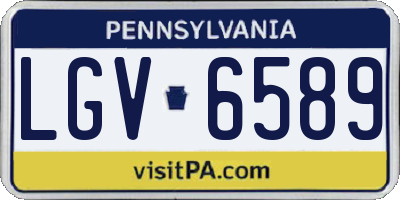PA license plate LGV6589