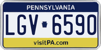 PA license plate LGV6590