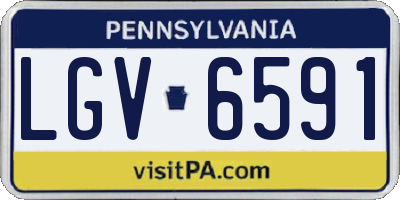 PA license plate LGV6591