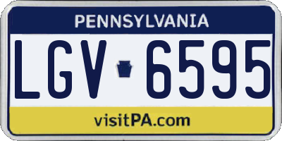 PA license plate LGV6595