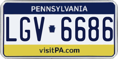 PA license plate LGV6686