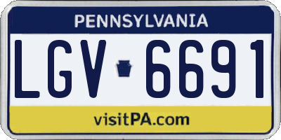 PA license plate LGV6691
