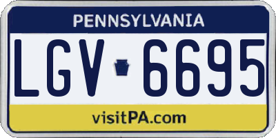 PA license plate LGV6695