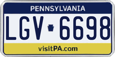 PA license plate LGV6698