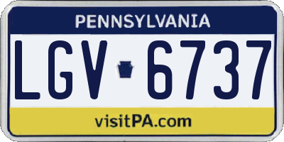 PA license plate LGV6737