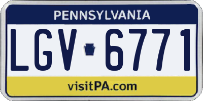 PA license plate LGV6771