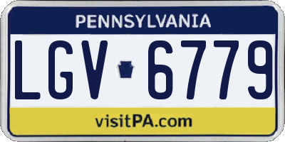 PA license plate LGV6779