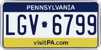 PA license plate LGV6799