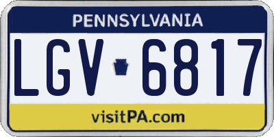 PA license plate LGV6817