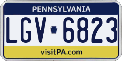 PA license plate LGV6823
