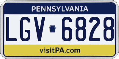 PA license plate LGV6828