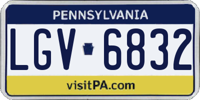 PA license plate LGV6832