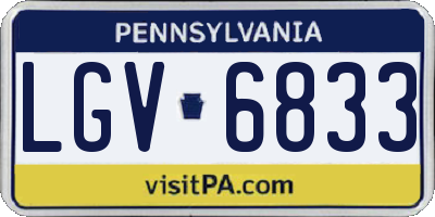 PA license plate LGV6833
