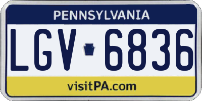 PA license plate LGV6836