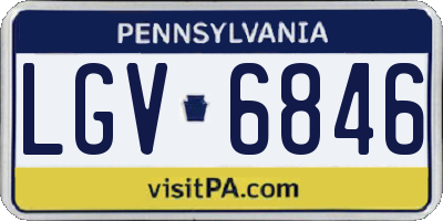 PA license plate LGV6846