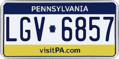 PA license plate LGV6857