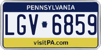 PA license plate LGV6859