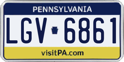 PA license plate LGV6861