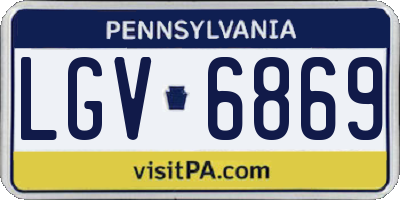 PA license plate LGV6869