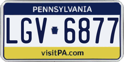 PA license plate LGV6877