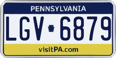 PA license plate LGV6879