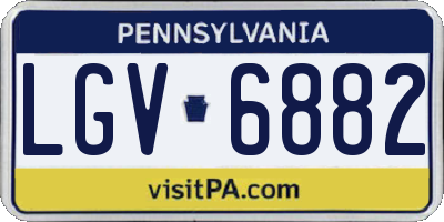 PA license plate LGV6882