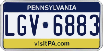 PA license plate LGV6883
