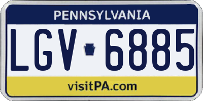 PA license plate LGV6885