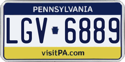 PA license plate LGV6889
