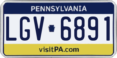PA license plate LGV6891