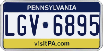 PA license plate LGV6895