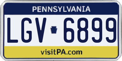 PA license plate LGV6899
