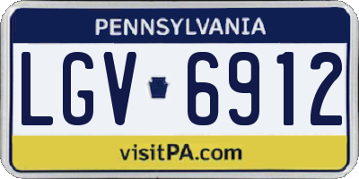 PA license plate LGV6912