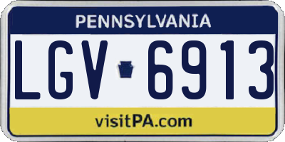 PA license plate LGV6913
