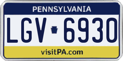 PA license plate LGV6930