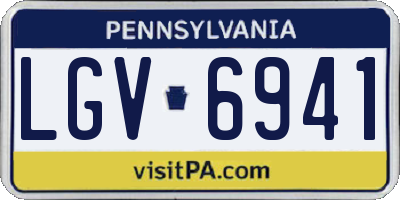PA license plate LGV6941