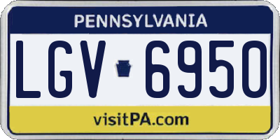 PA license plate LGV6950