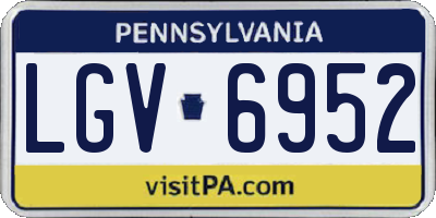 PA license plate LGV6952
