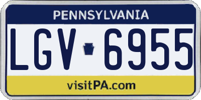 PA license plate LGV6955