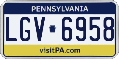PA license plate LGV6958
