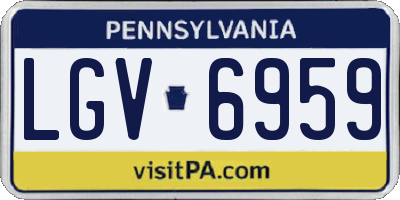 PA license plate LGV6959