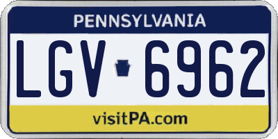 PA license plate LGV6962