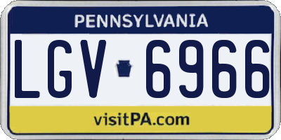 PA license plate LGV6966