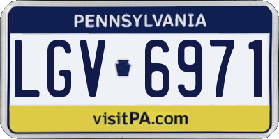 PA license plate LGV6971