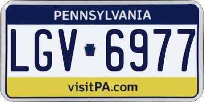 PA license plate LGV6977
