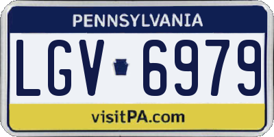 PA license plate LGV6979
